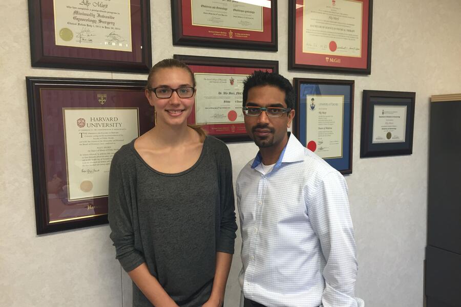 Dr. Ally Murji and summer student Rebecca Crossier 