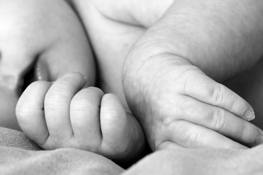 Infant lying down