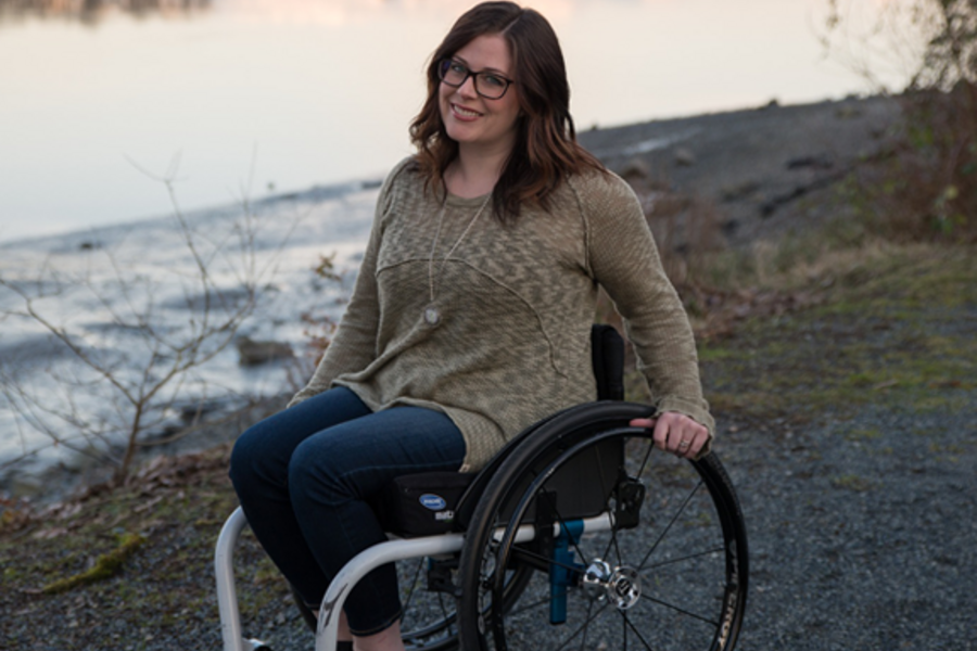 Woman in a wheelchair