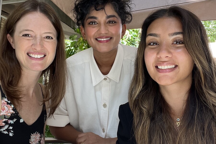 Drs. Andrea Simpson and Shirin Dason with Radha Sharma