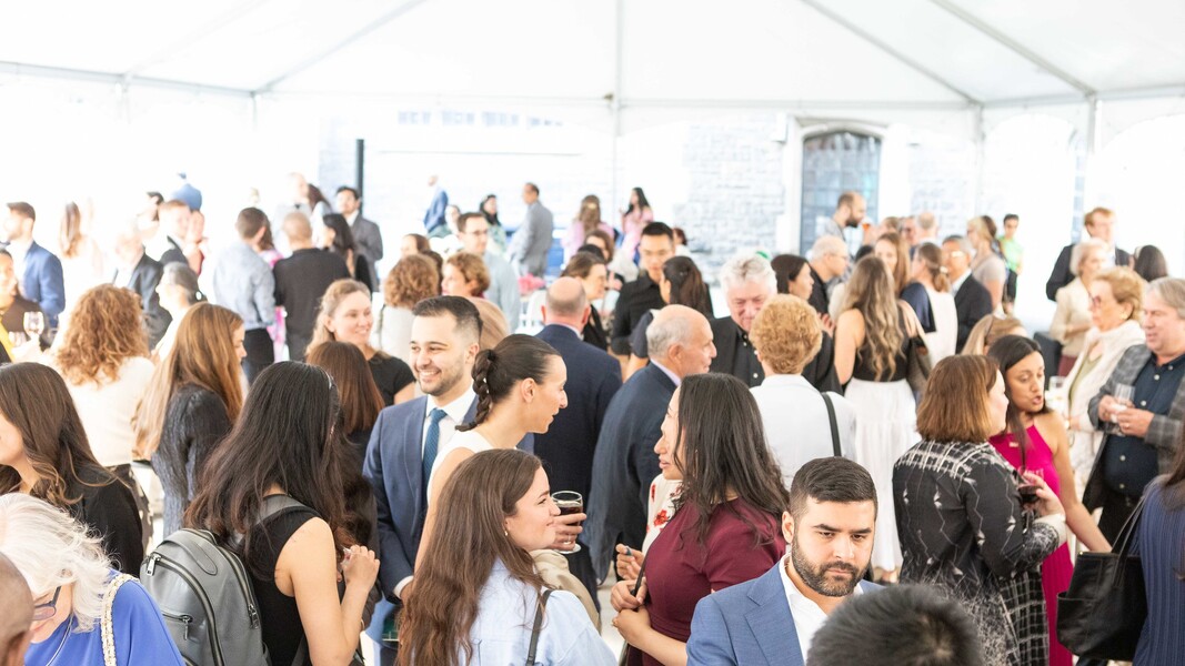 Celebration under tent