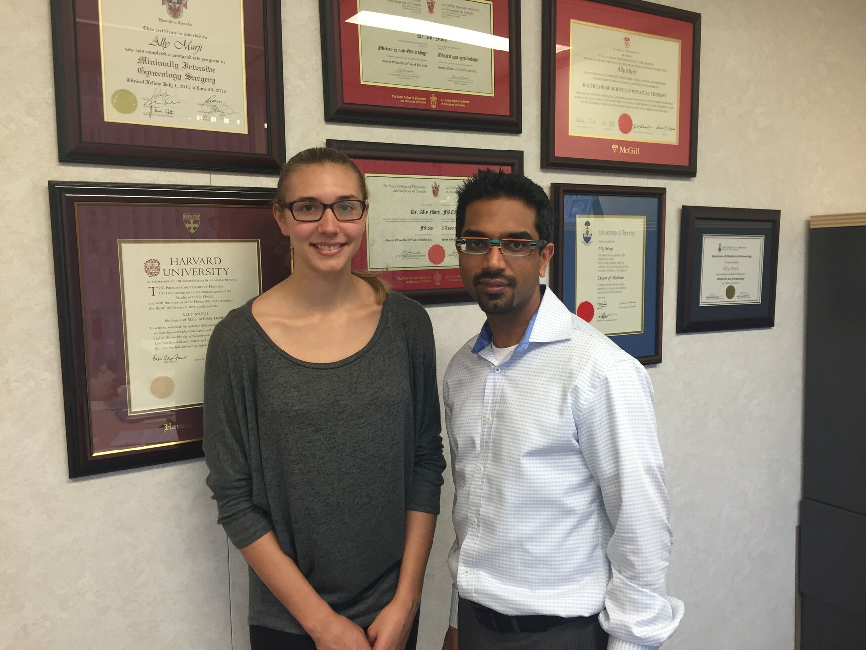 Dr. Ally Murji and summer student Rebecca Crossier 