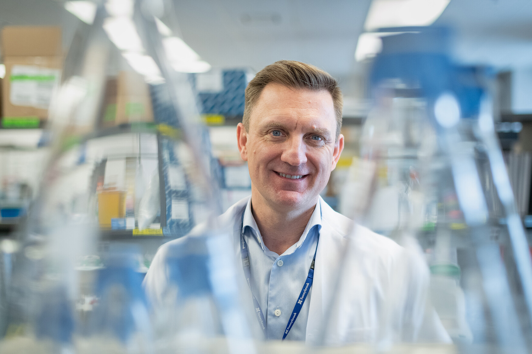 Dr. Sascha Drewlo poses in his laboratory