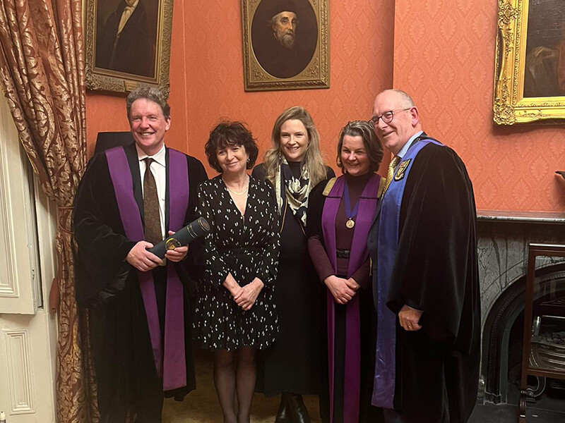 Dr. Rory Windrim receiving his award in Dublin, Ireland